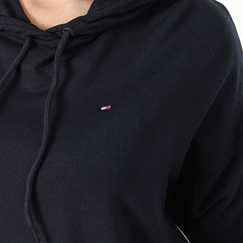 Sweat Capuche Crop Femme 4342 Bleu Marine