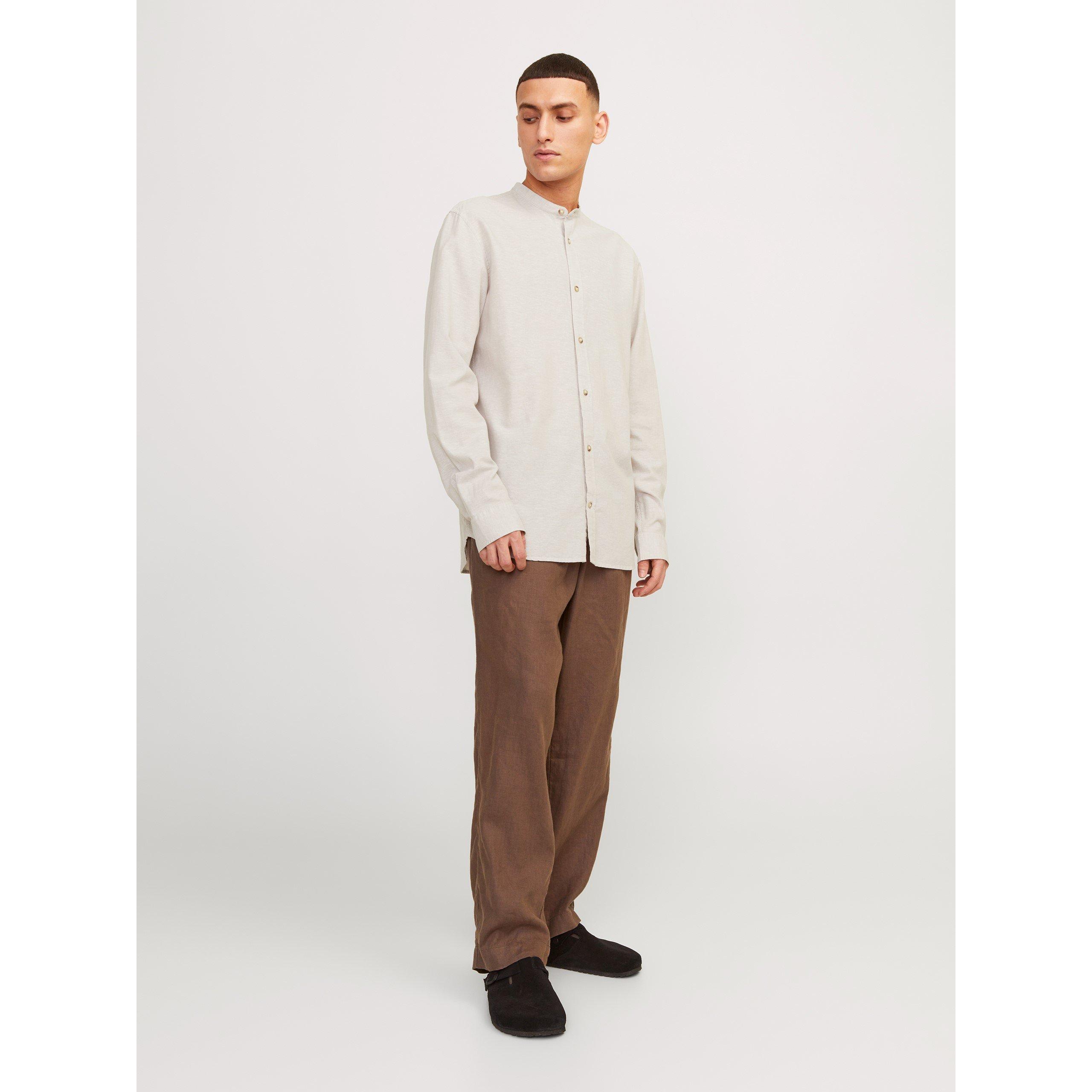 Jack and Jones Long Sleeve Buttoned Linen Shirt