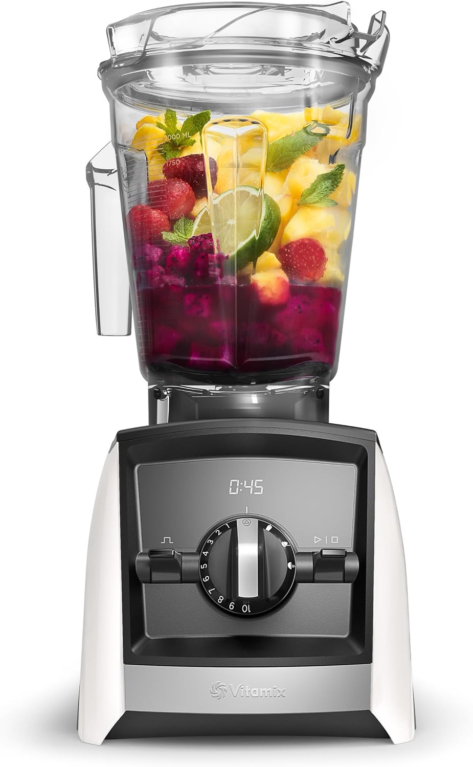 Vitamix A2500 Ascent Series Smart Mixer, professionell, 1,8 l, flacher Behälter, Weiß