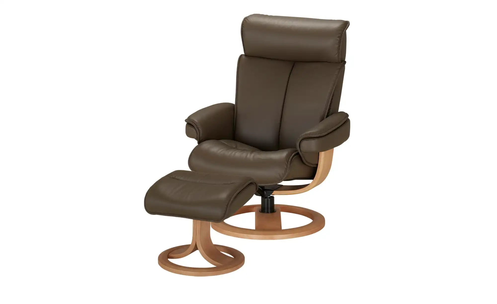 Nordic Life Sessel-Hocker-Set aus Echtleder INC97