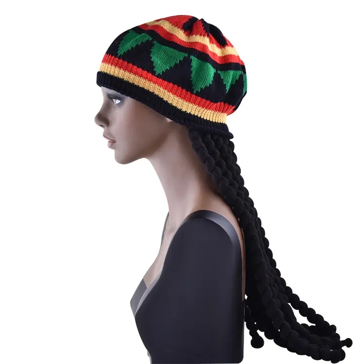 Dreadlocks Perücke Jamaika Fasnacht Kostüm Zubehör Motto Party / Halloween Accessoire - Mütze mit Rastas