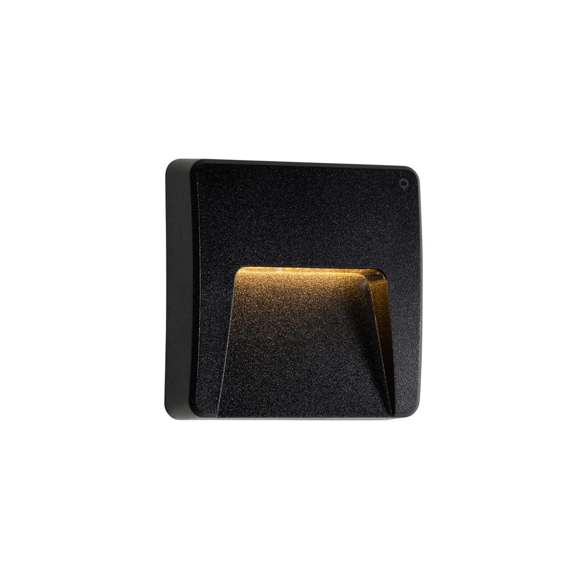 Set van 6 buiten wandlampen zwart vierkant incl. LED IP65 - Gem