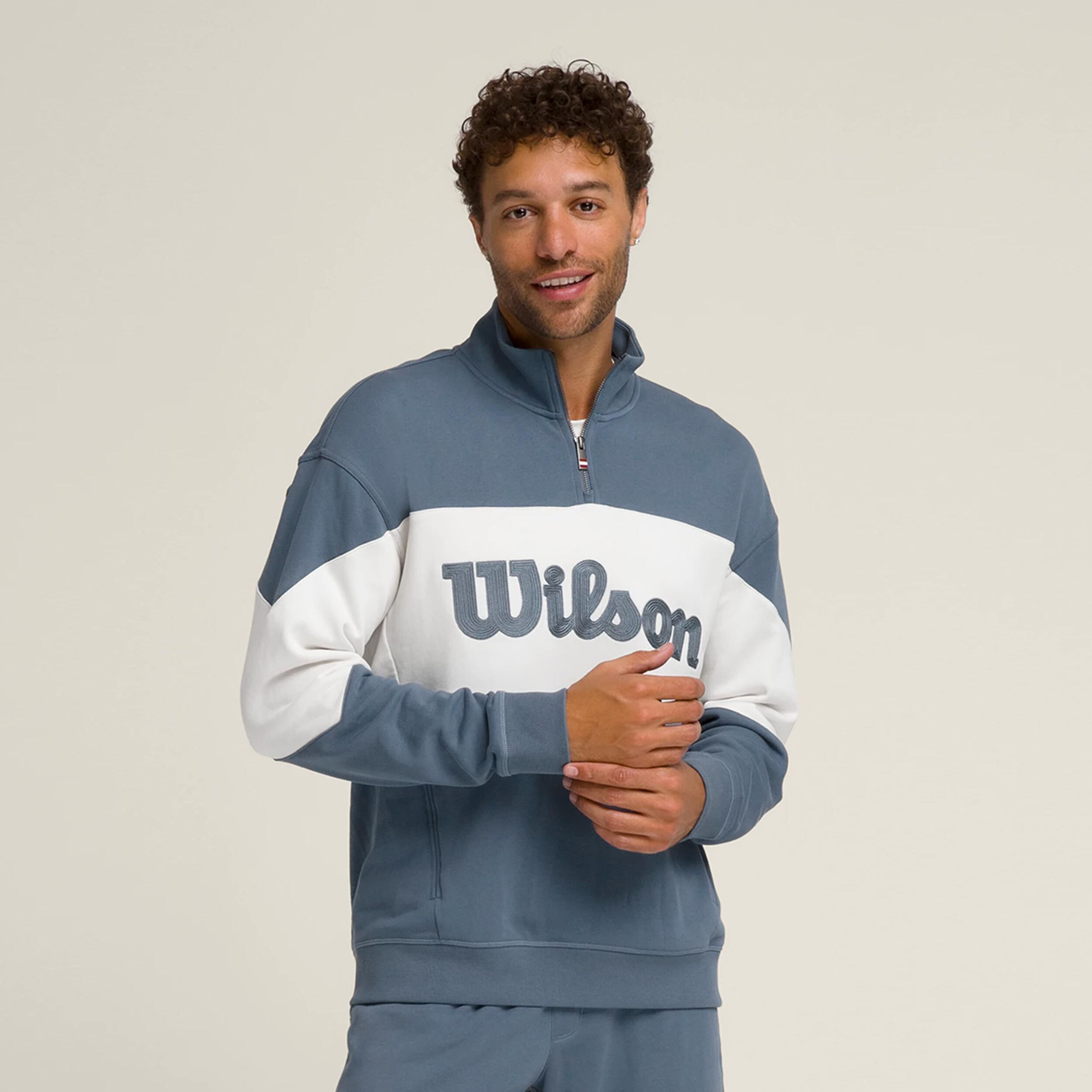 Wilson Parkside Half-Zip Sweat-shirt Hommes - Bleu