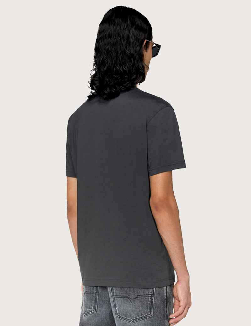 DIESEL T-SHIRT HOMME DIEGOR MANCHES COURTES LOGO DIESEL DÉGRADÉ ANTHRACITE