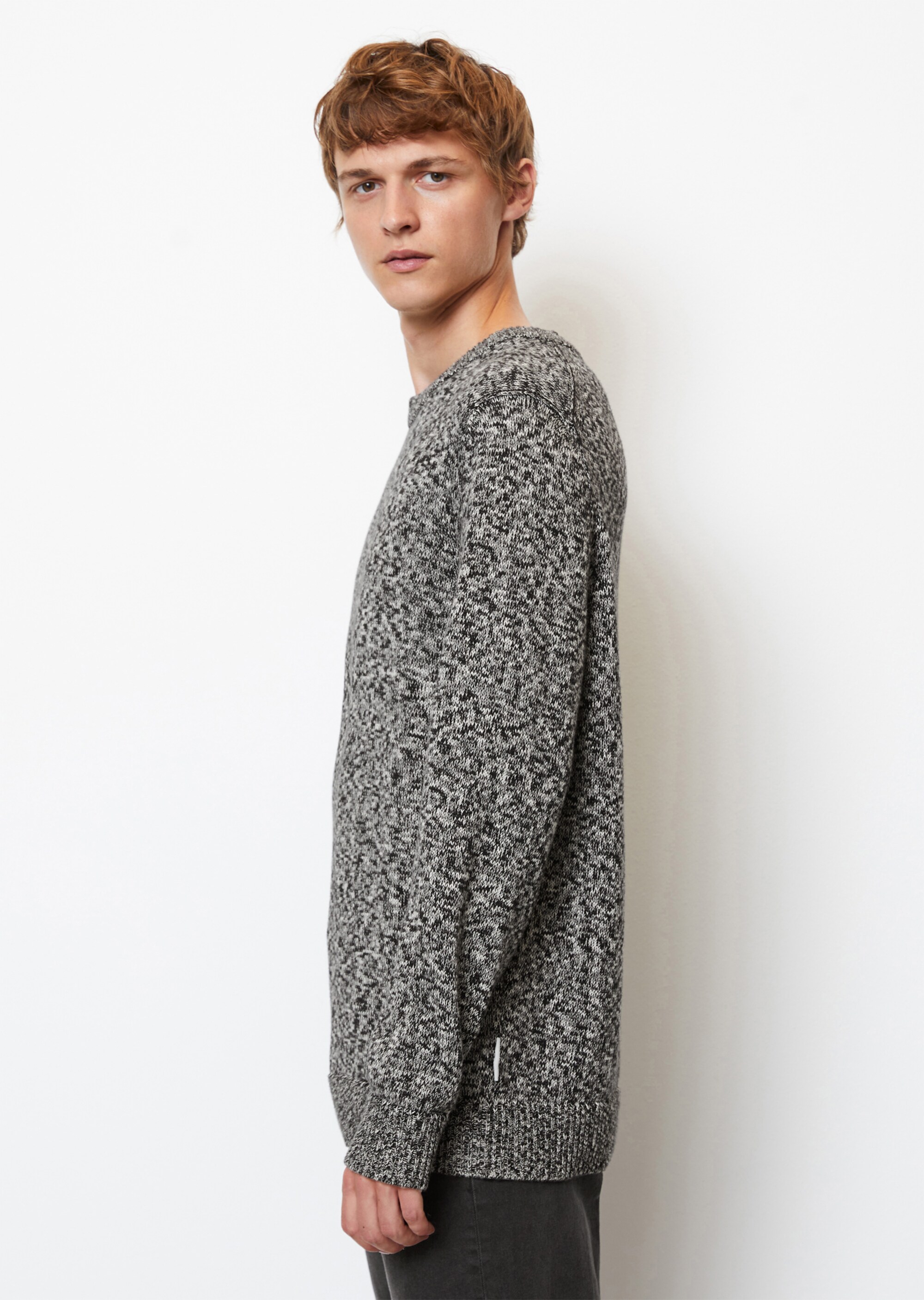 Pullover regular aus zweifarbigem Bio-Baumwoll-Garn
