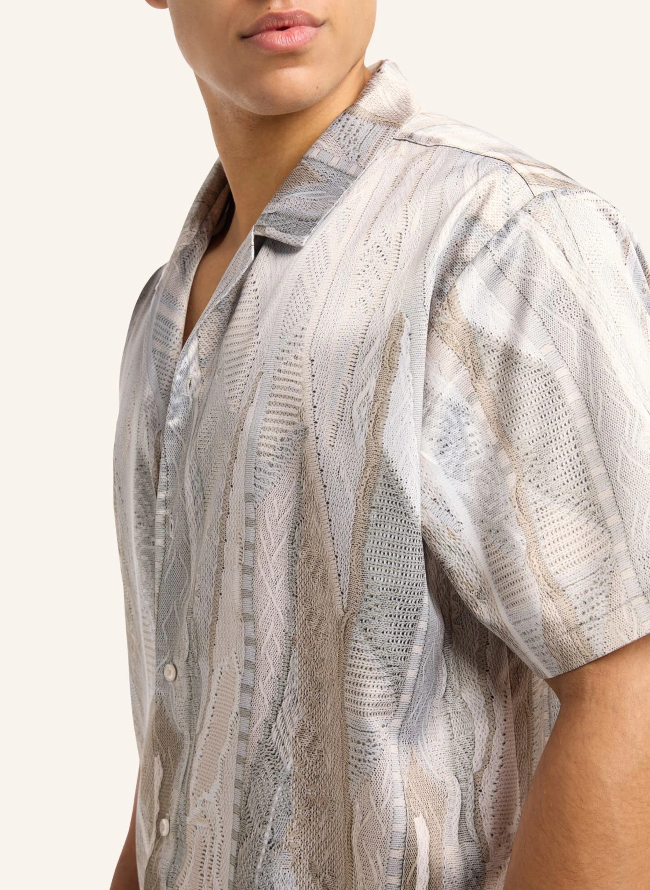 CARLO COLUCCI Hemd mit Knitprint EGETMANN