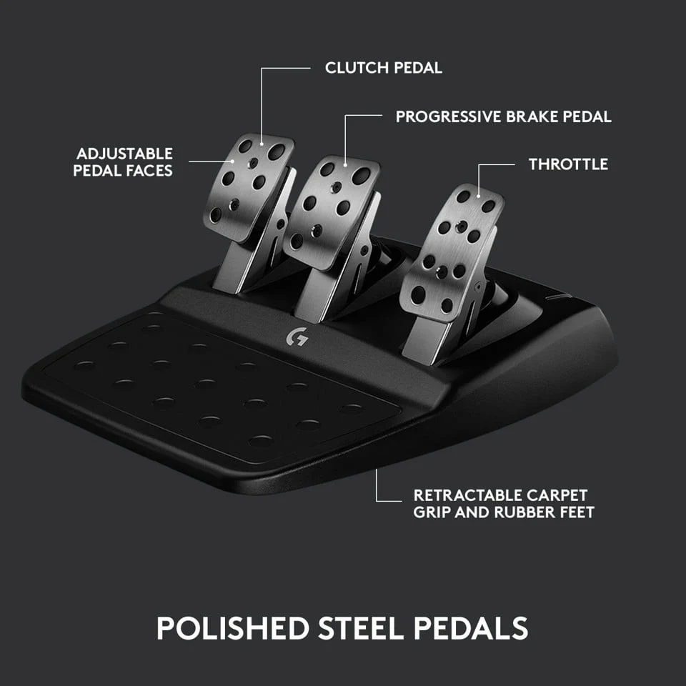 Logitech - G923 Racing Wheel and Pedals for PS5 - Bundle with F1 24 PS5