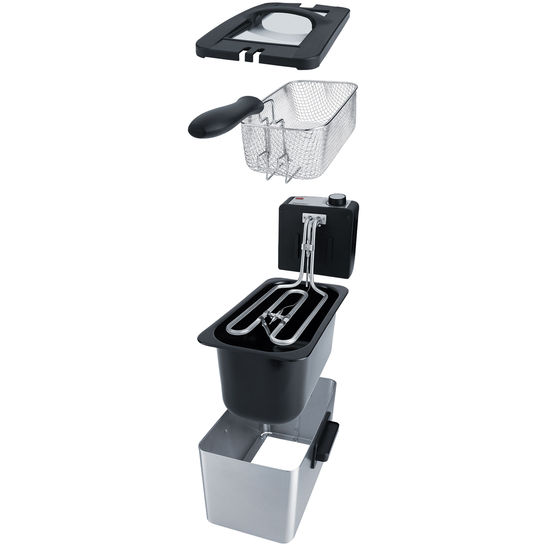 STEBA Edelstahlfritteuse DF 180 - Edelstahl-schwarz