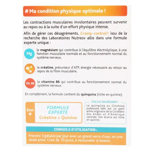 Nutreov Physcience Cramp Control 30 gélules
