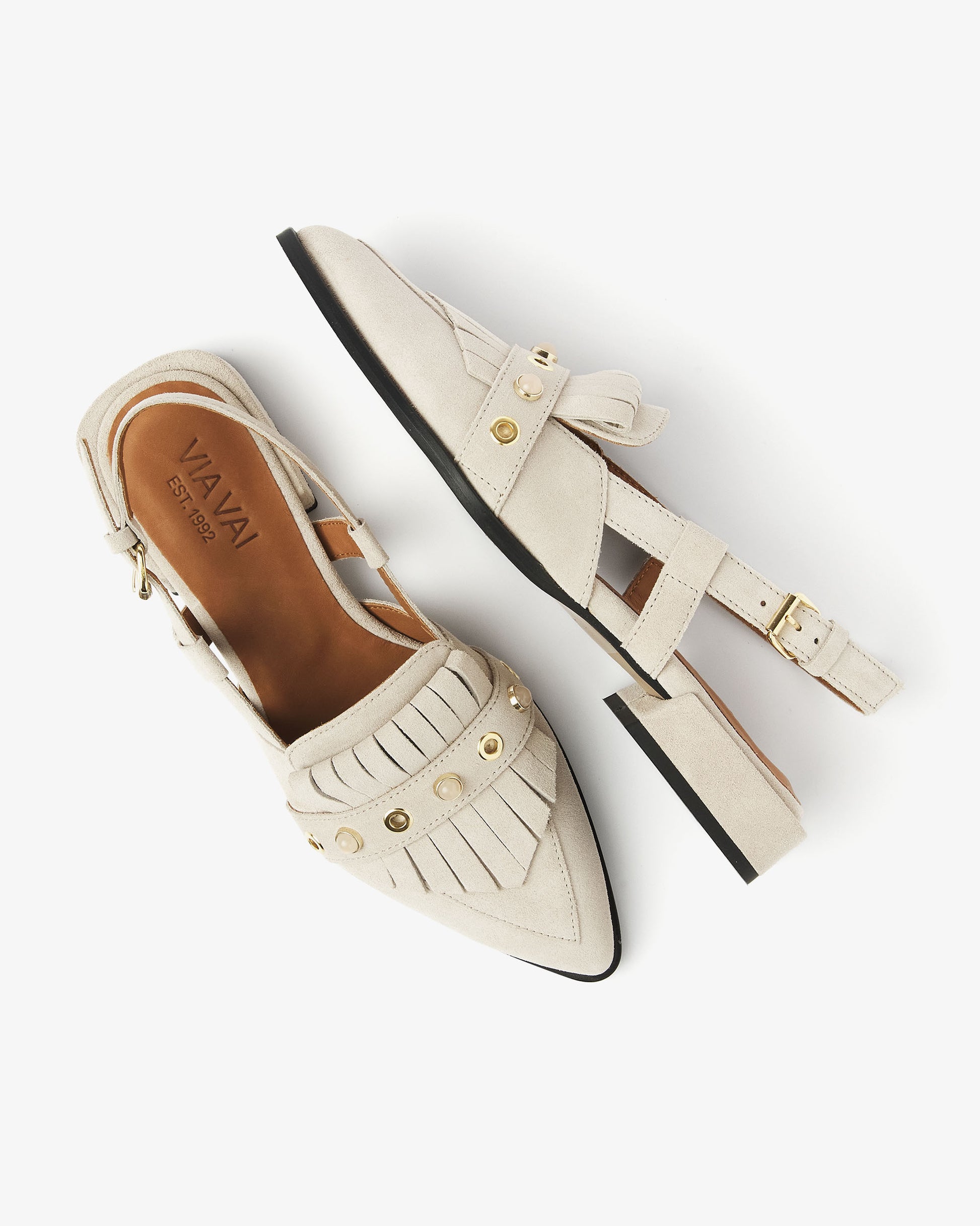VIA VAI beige slingbacks Jazz Tammi