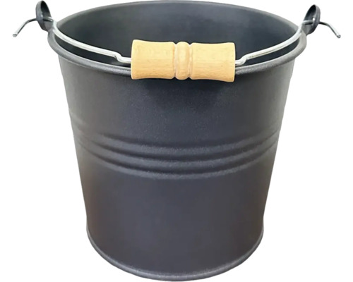 Metalen bloempot 17 x 17 x 14 cm zwart