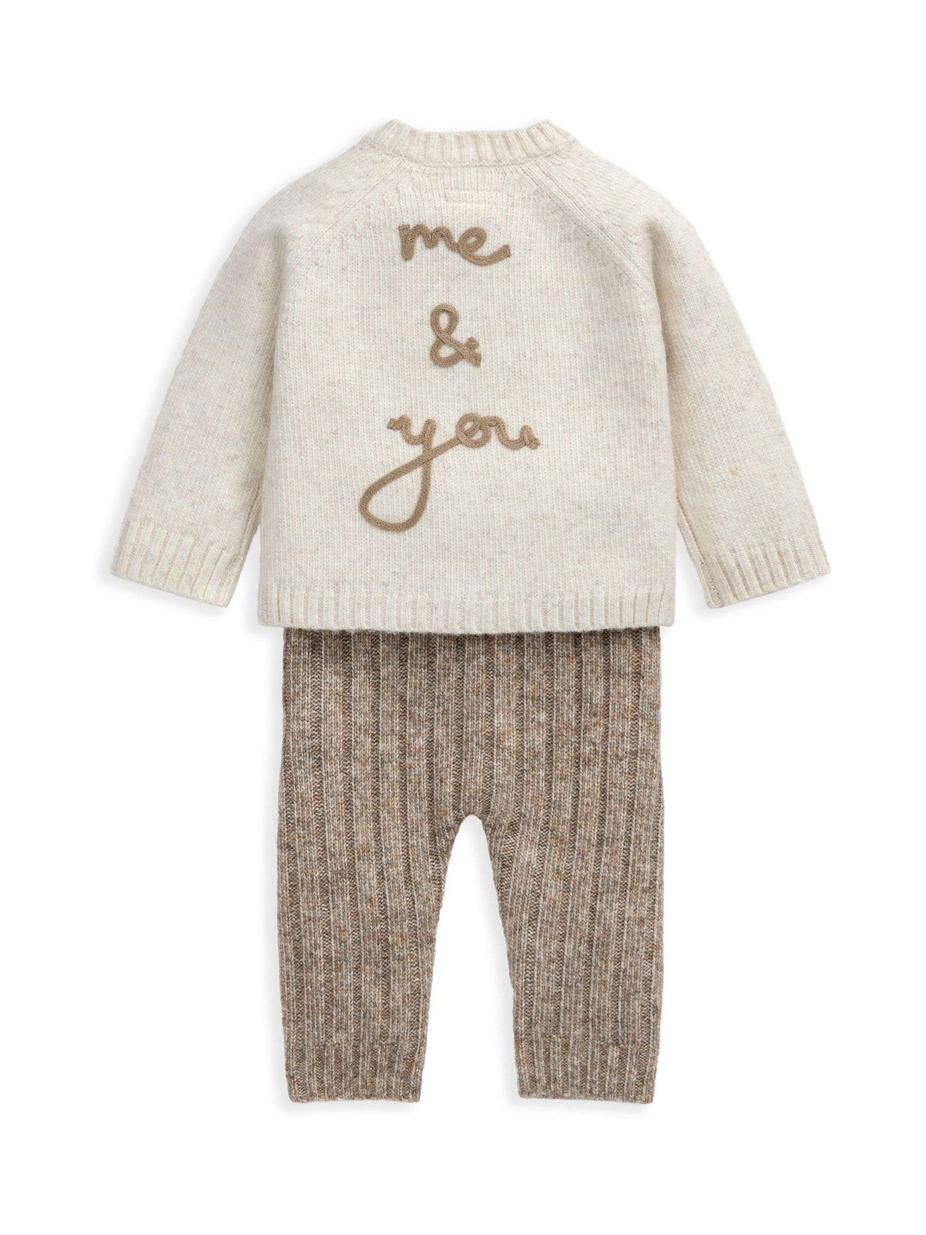 Mamas & Papas Me and You Bear Cardigan & Leggings Knit Set