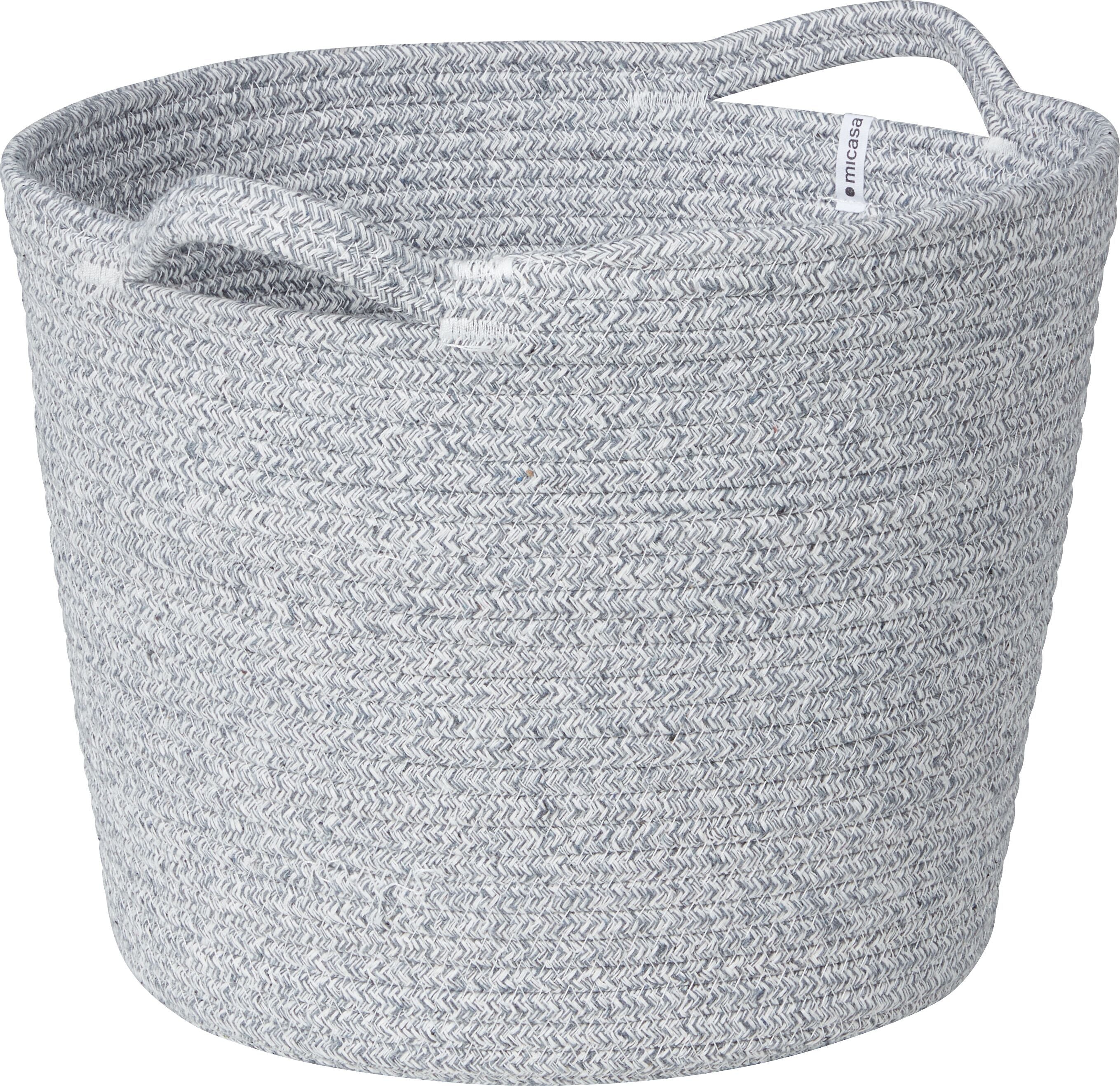 CLEA Korb - Hellgrau / B: 32.0 cm x T: 32.0 cm x H: 25.0 cm