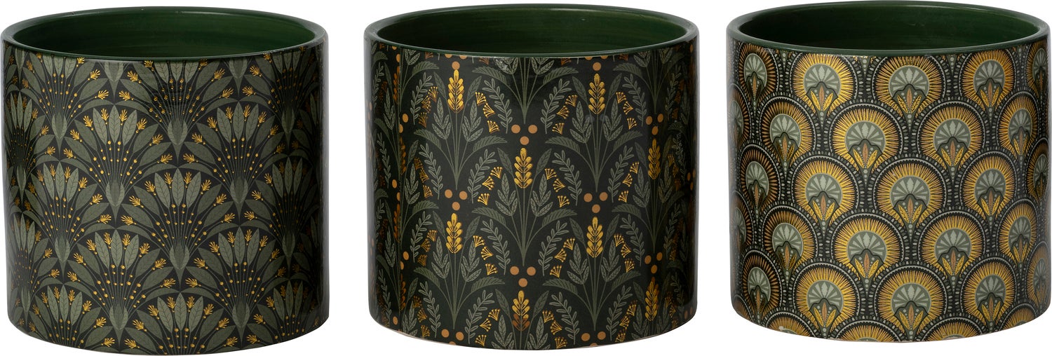 Intratuin bloempot Renea groen D 13 H 11 cm