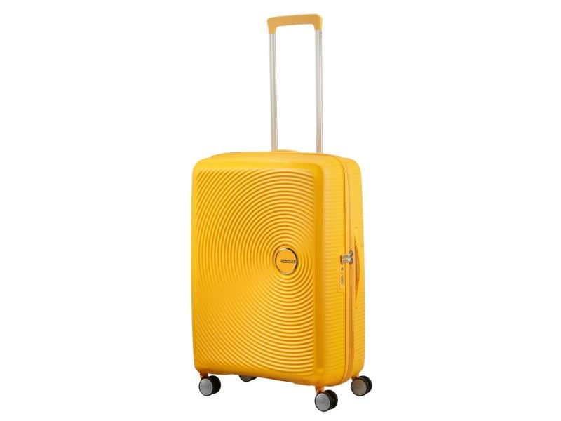 American Tourister Reisekoffer Soundbox 71.5 l, Golden Yell Ideal für einwöchige Reise