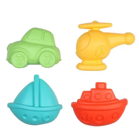 SIVA Sandset Fahrzeuge, 4-teilig, 1 Set, 4-fach farblich sortiert