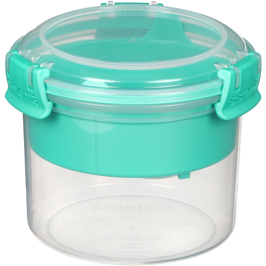 sistema® Frühstücksbehälter Breakfast TO GO, inkl. Löffel, 530 ml, blaugrün