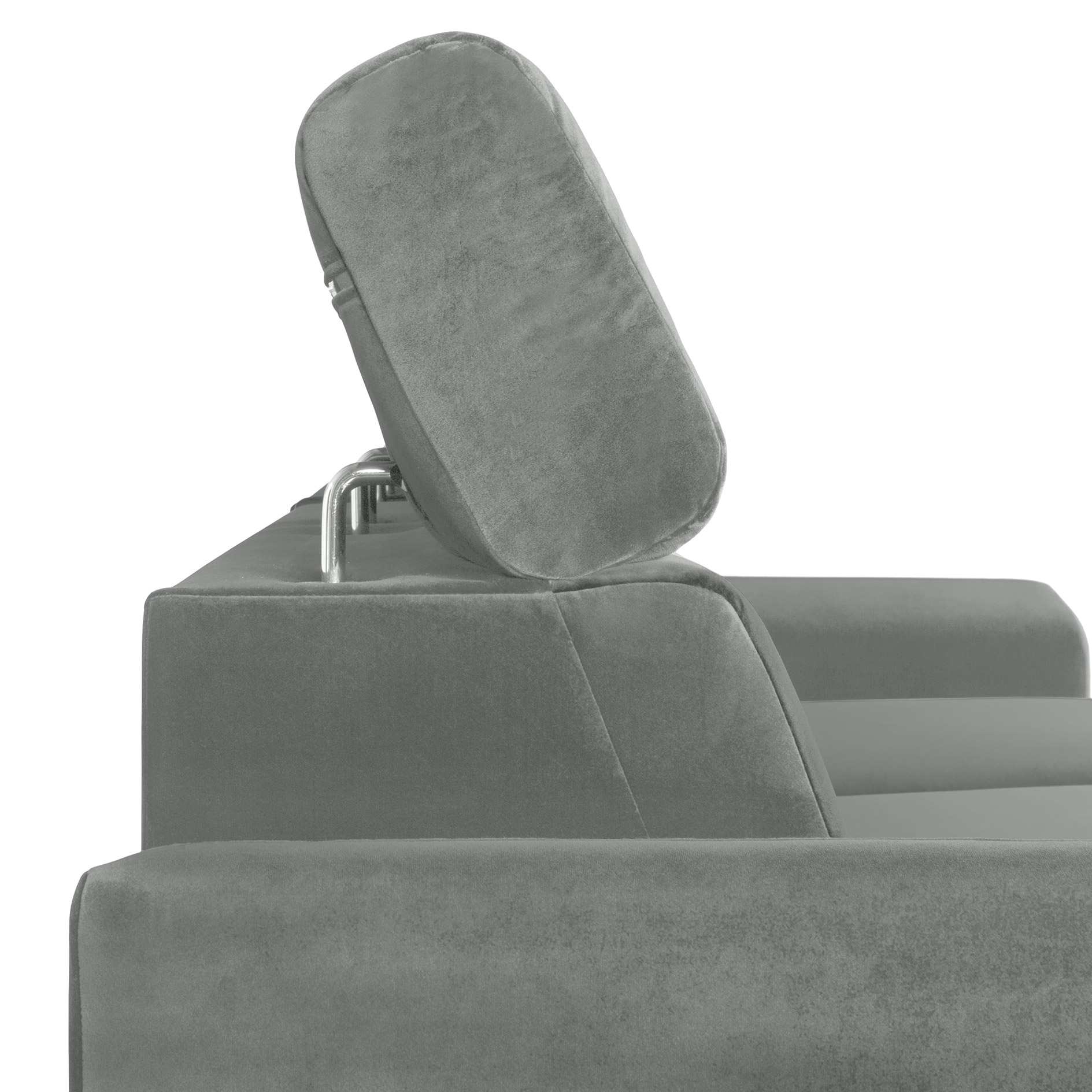 Ecksofa - grey - mit Kissen - Liegefunktion und Staukasten