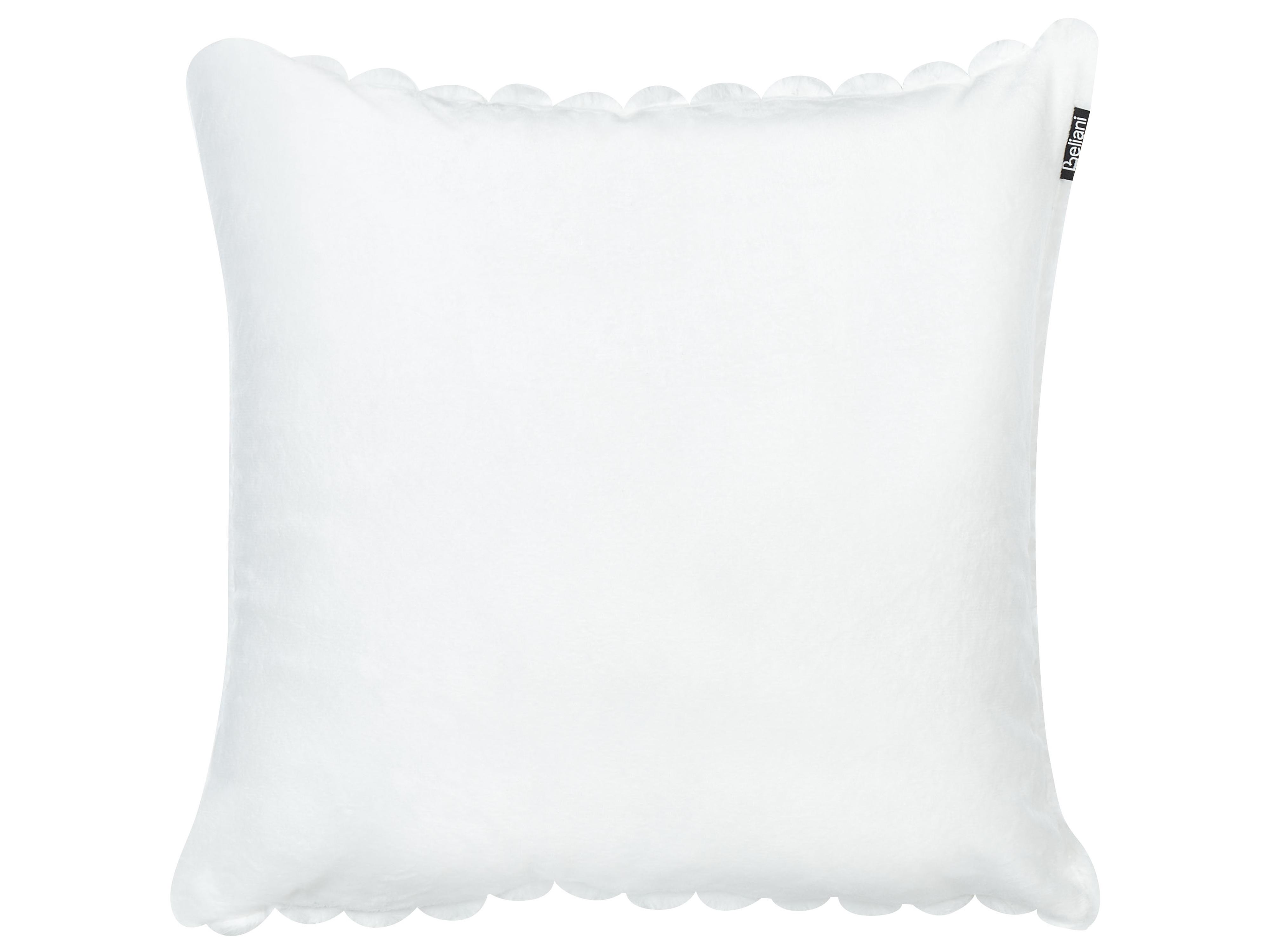 Set van 2 sierkussens RAKYA Nepbont 45 x 45 cm Wit gestreept