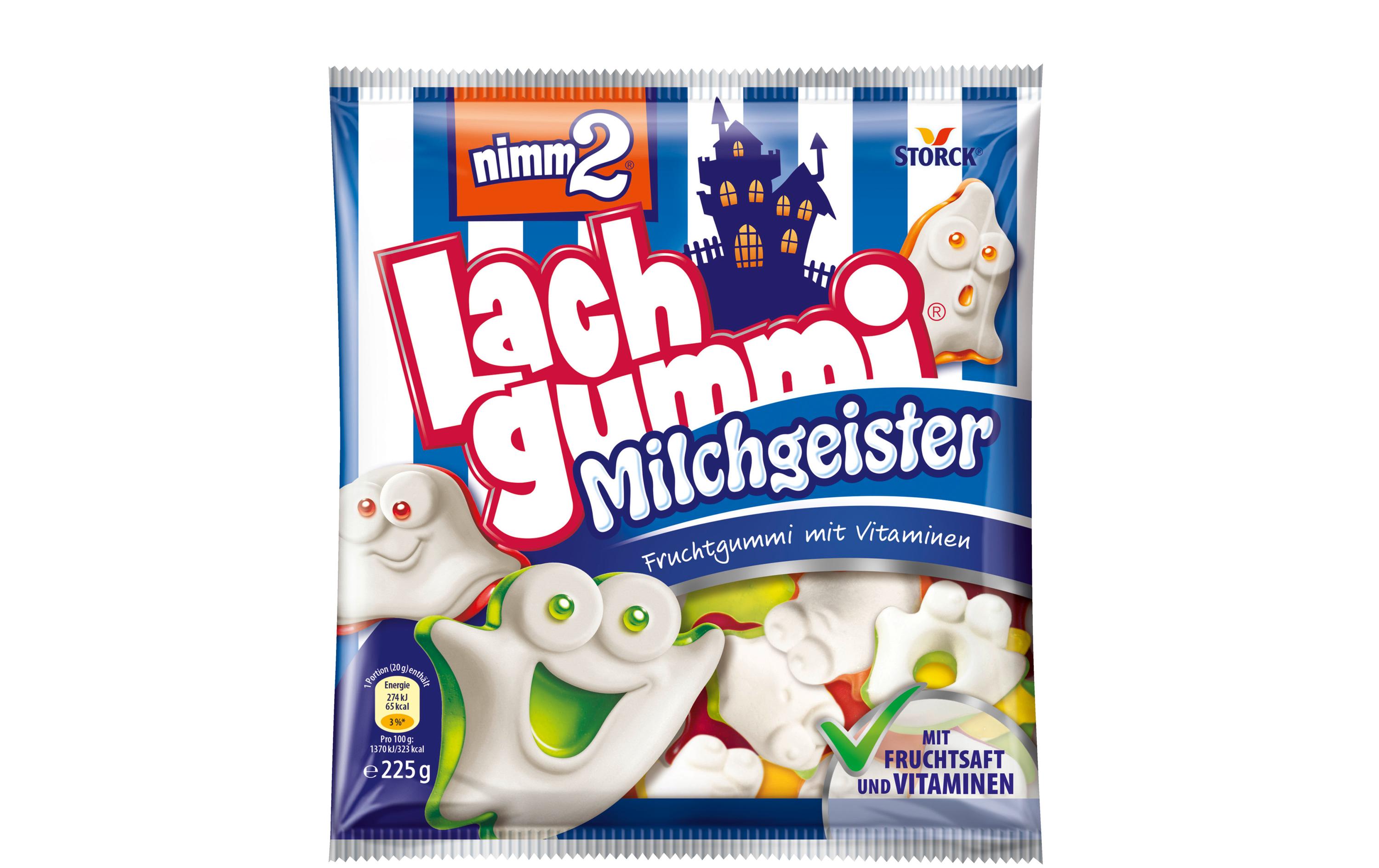 Nimm2 Lachgummi Milchgeister 225 gFruchtgummi mit Vitaminen und Milchschaum
