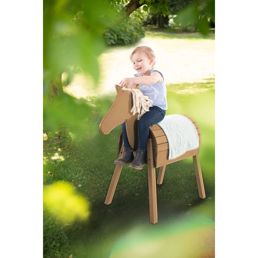 roba Holzpferd Outdoor teakholz