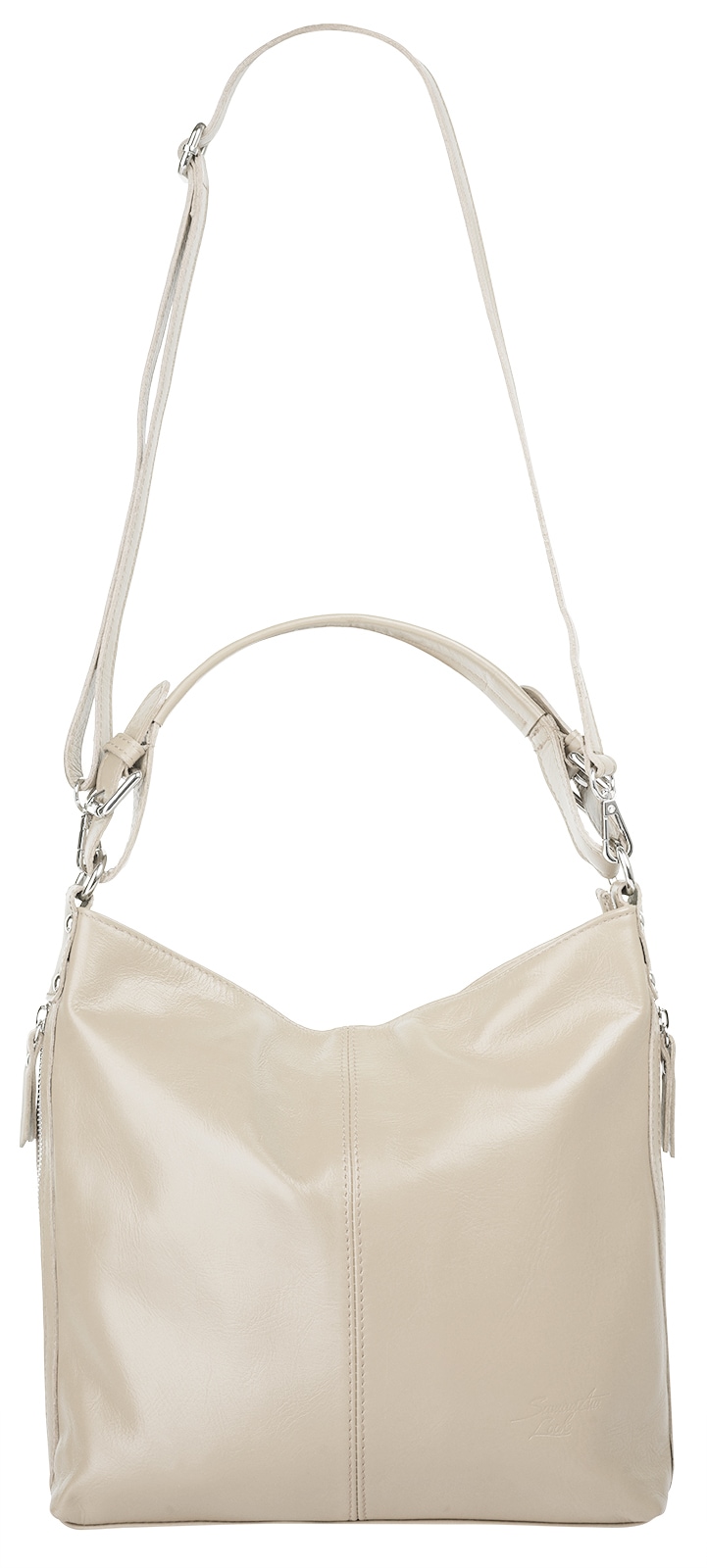Samantha Look Henkeltasche echt Leder, Made in Italy