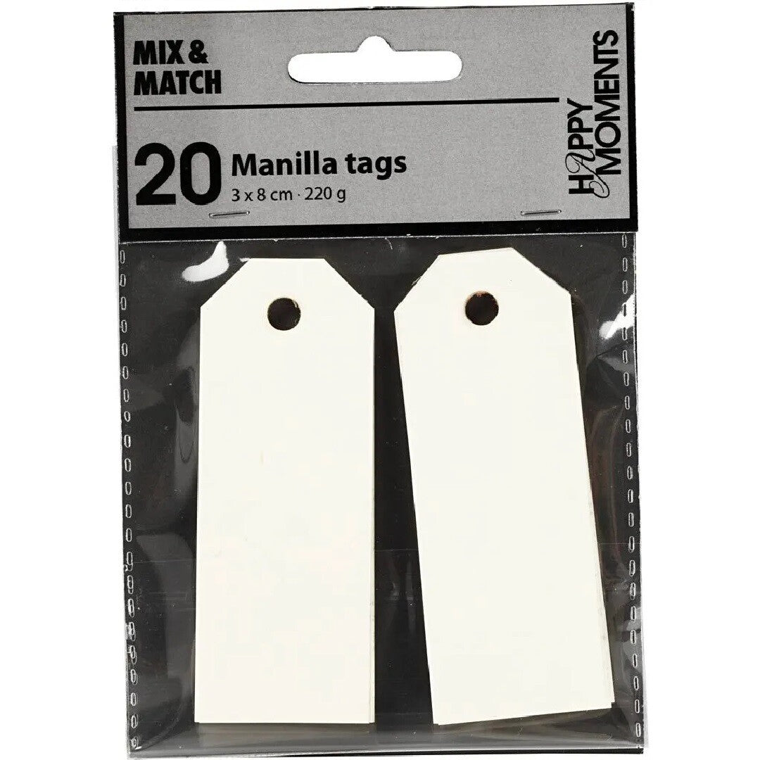 Happy moments cadeaulabels off-white - 20st