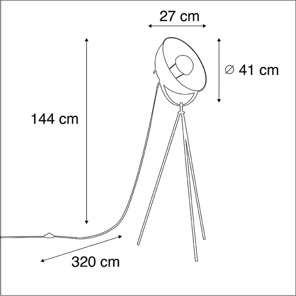 Qazqa vloerlampen magna licht88 zwart e27