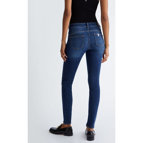 Liu Jo - Pantalón pitillo Bottom Up Azul