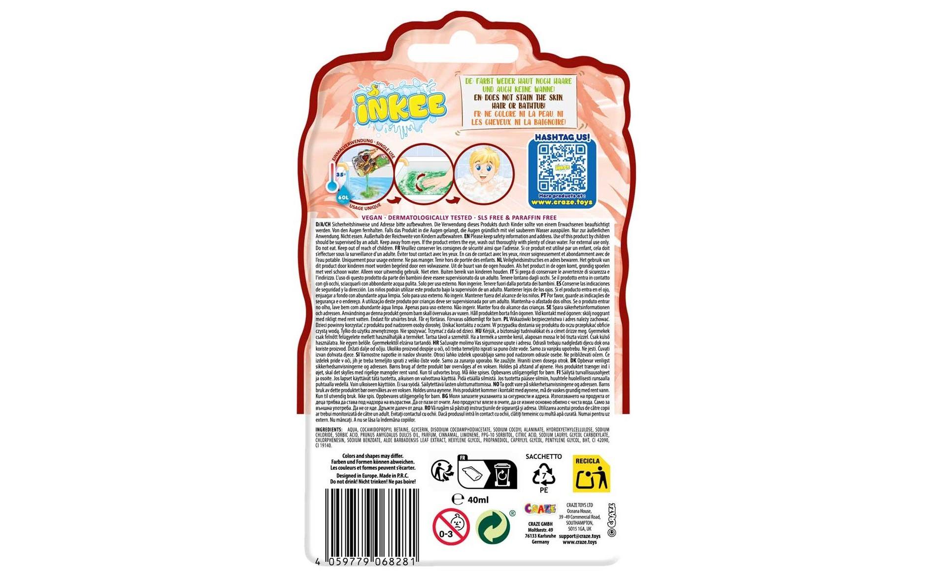 Schaumbad Dinorex 1 StückSchaumbadflüssigkeit – Cola-Gummibärchen-Aroma