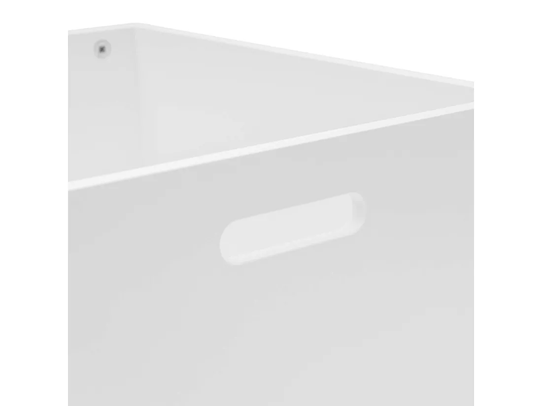 Chariot de Jeu Malle MDF Blanche avec Corde pour Chambre d'Enfant
