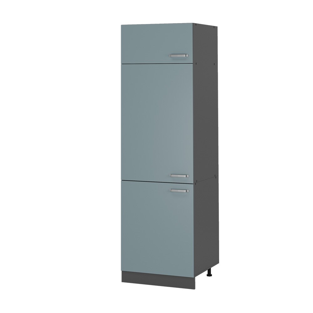 Vicco Kühlumbauschrank Küchenschrank R-Line Solid Anthrazit Blau Grau 60 cm modern