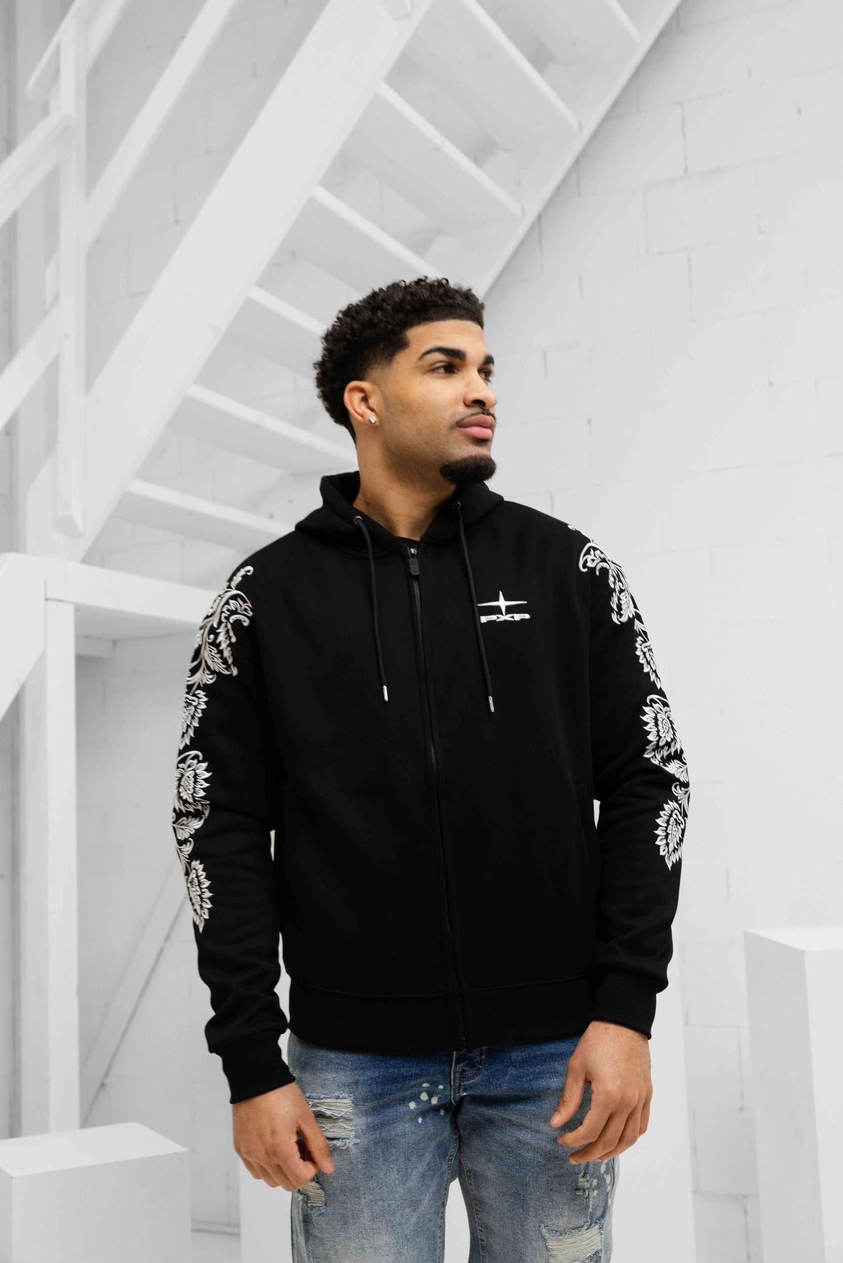 Project X Paris Botanique Full Zip Hoodie Heren Zwart