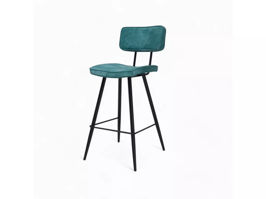 Pack 4 chaises pour îlot central bleues et jaunes 66 cm - Texas