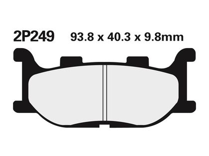 Plaquettes de freins Nissin route /Off-Road métal fritté - 2P-249ST