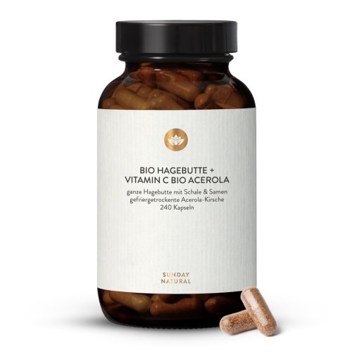 Sunday Natural Products  Bio Hagebutte + Vitamin C Bio Acerola