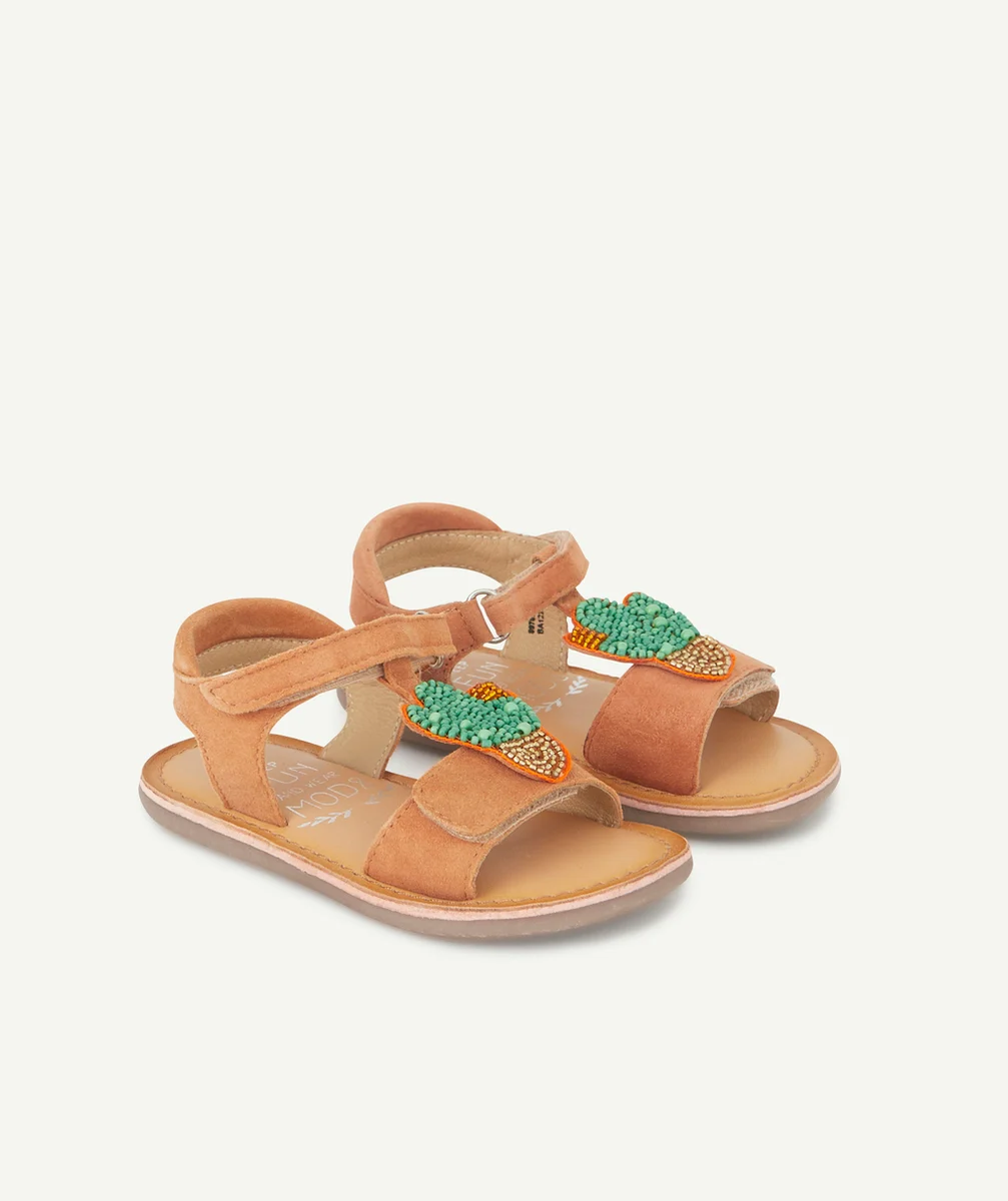 MOD8SANDALES EN CUIR CLOONIMALS ORANGE
