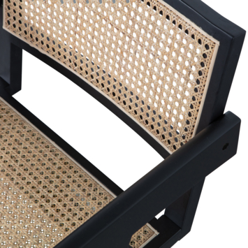 WOOOD eetkamerstoel Gunn rattan grenenhout met armleuning