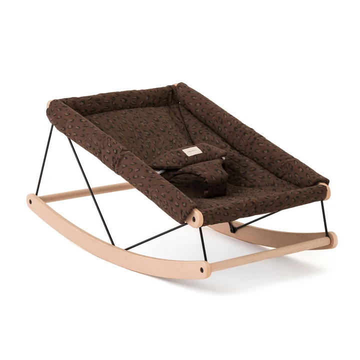 Nobodinoz - Growing Green Babywippe mit Polster, leonie brown