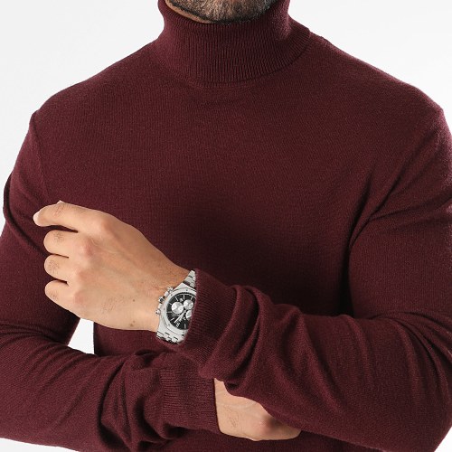 Lot De 2 Pulls Col Roulé 1006 Camel Bordeaux