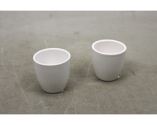 Keramische bloempot Ø 5,5 cm H 9 cm wit