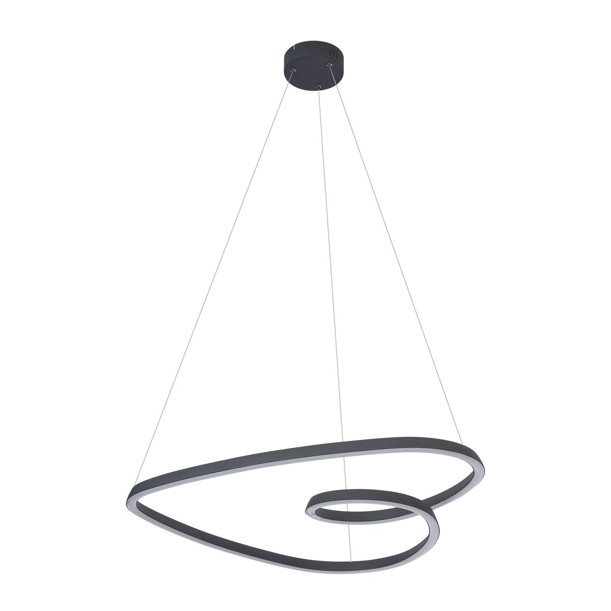 Scandinavische hanglamp zwart 72cm incl. LED 3-staps dimbaar - Circuit