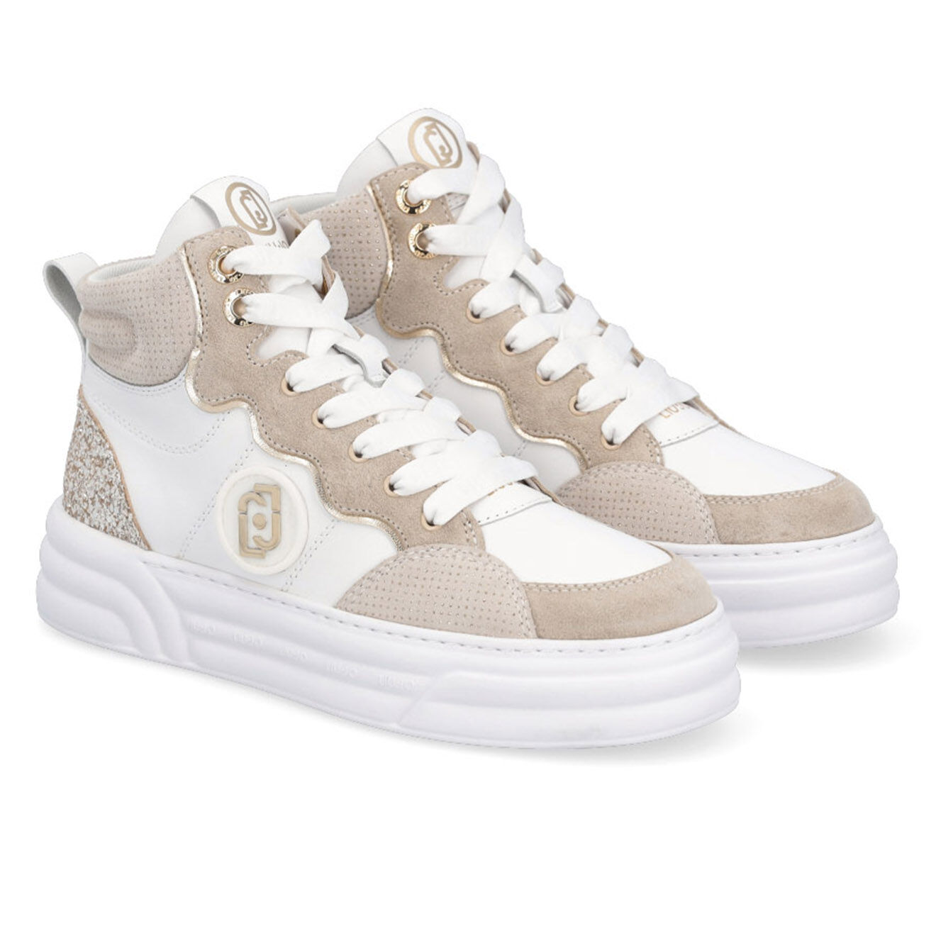 Liu-Jo Sneakers en Cuir Clao blanc/beige