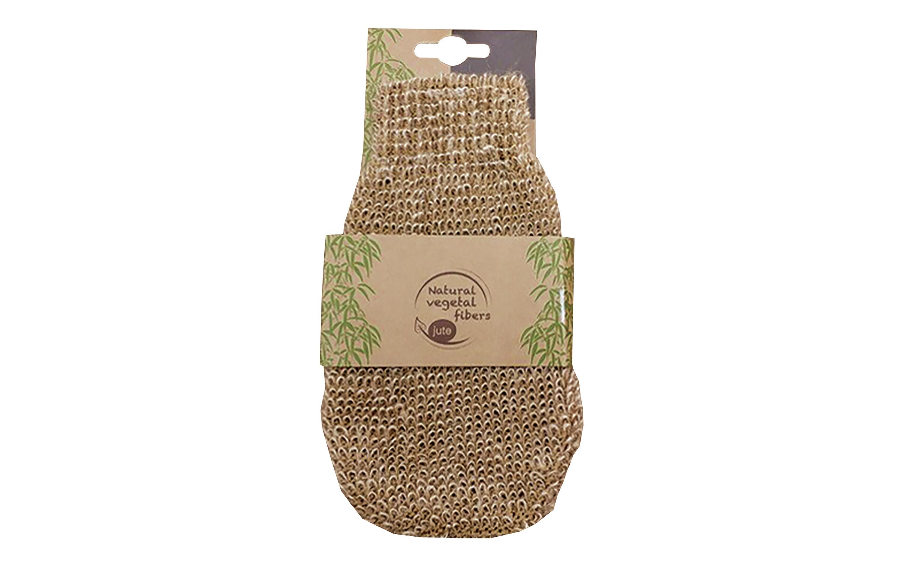 Peelinghandschuh aus Jute 25.5 x 11.5 cm, BraunBadehandschuh
