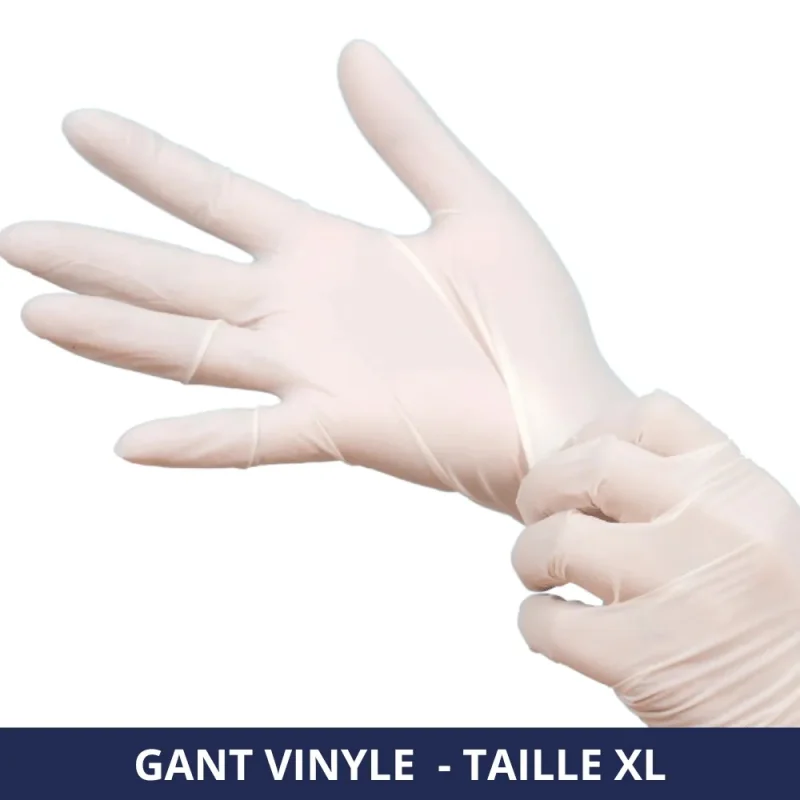 FILFA FRANCE - Gant vinyle non poudré - Transparent - Taille XL - x100