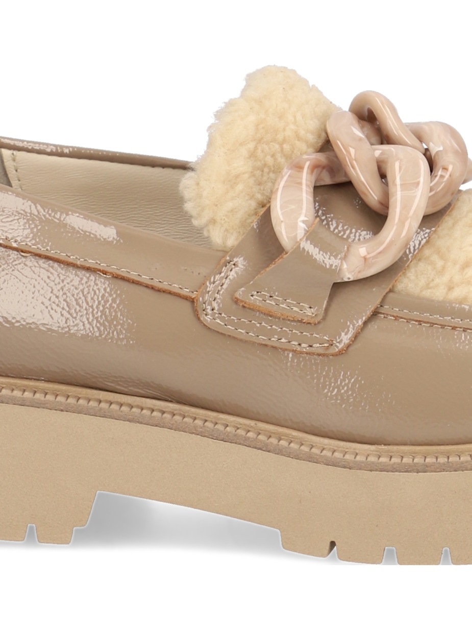Lederkombination Slipper