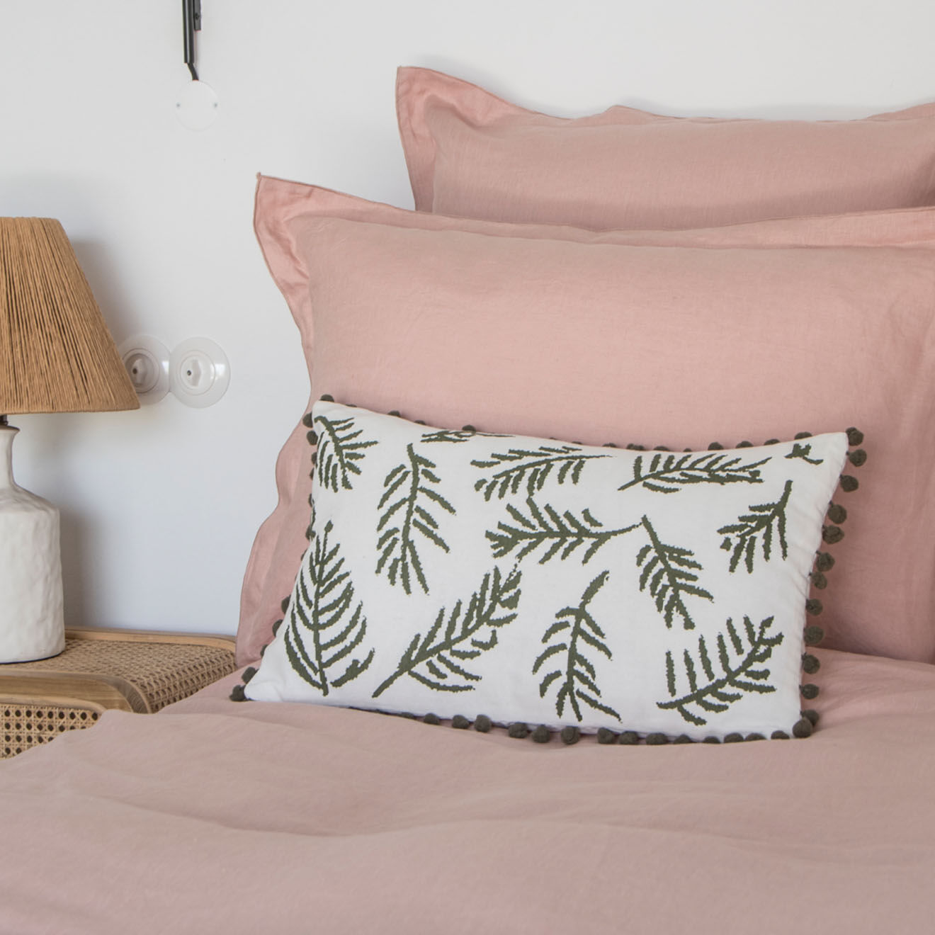Febronie Home Drap housse 100% Lin Hortense vieux rose
