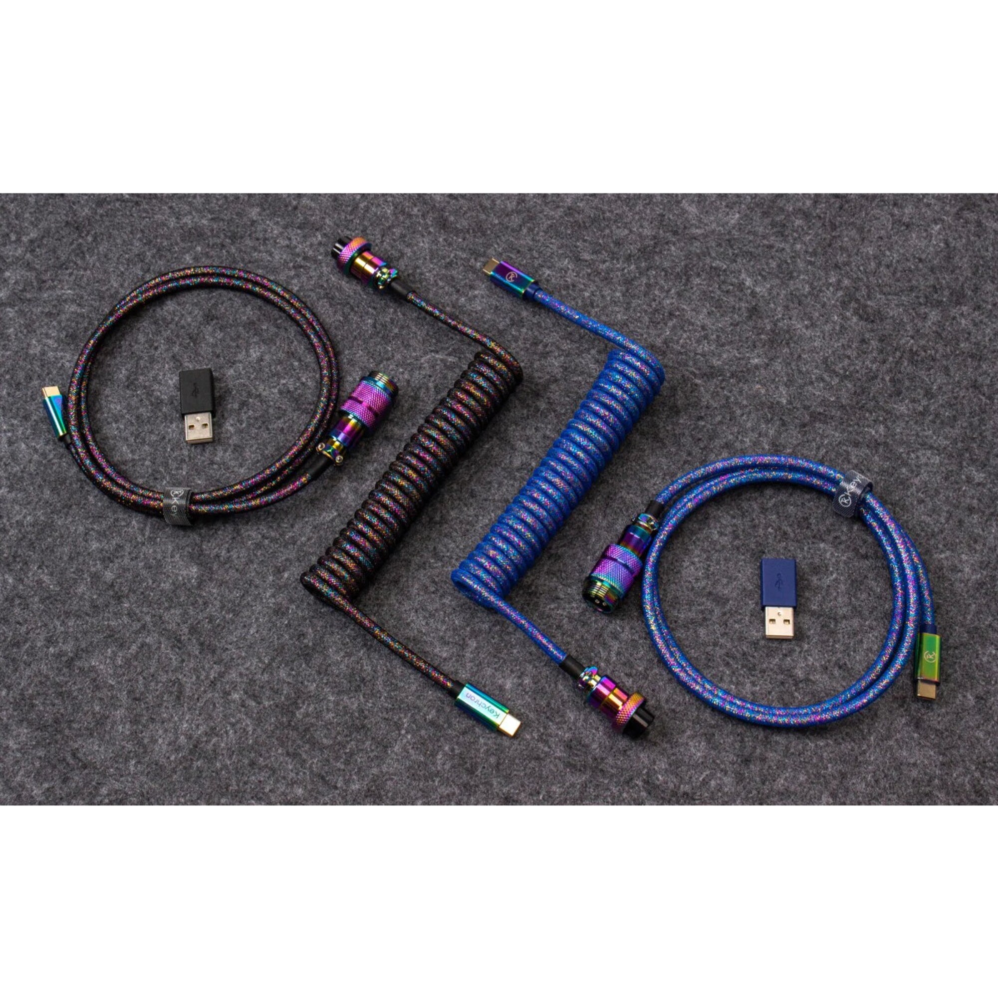 Keychron Kabel USB 3.2 Gen 1 Premium Coiled Aviator Kabel, USB-C Stecker > USB-C Stecker