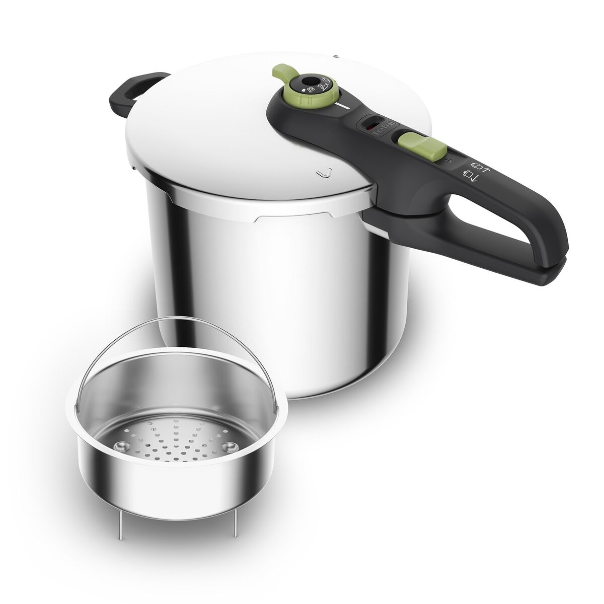 Secure Trendy trykkoker inkl. dampkurv, 8 liter