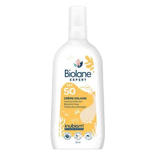 Protetor solar Biolane Expert FPS 50 UVB UVA Alta proteção 200ml